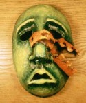 "Innanför" Mask i papier-maché och akrylfärg Privat ägo, 1986