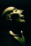 Huvud till "fångdocka"  till utställningen "Sjörövare" Sjöfartsmuseet i Göteborg, 1994