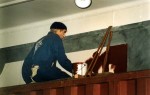 "Sjöman" del av basutställningen "1900-talets sjöfart" Gjord i papier-maché mm, naturlig storlek Sjöfartsmuseet i Göteborg, 1996
