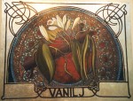 "Vanilj" från Conditori Steinbrenner & Nyberg Olja och slagmetall på 6 mm masonit, 100 cm x 130 cm Freeport i Kungsbacka, 2001