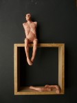 "Man 11", lufttorkad lera i låda av ek, 2008
