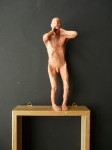 "Man 12", lufttorkad lera i låda av ek, 2008