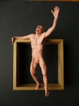 "Man 16", lufttorkad lera i låda av ek, 2008