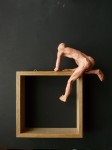 "Man 3", lufttorkad lera i låda av ek, 2008