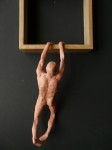 "Man 7", lufttorkad lera i låda av ek, 2008