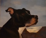 "Bosse hund", olja på duk, 2009