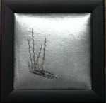”Gräs i snö”, fritt broderi, 12 x 12 cm, 2010
